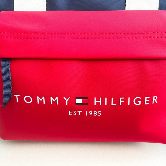 Tommy Hilfiger Duffle Bag 3 Tones: Blue, Red, White, Carry On Model# 69J8128 410 - Picture 5 of 12